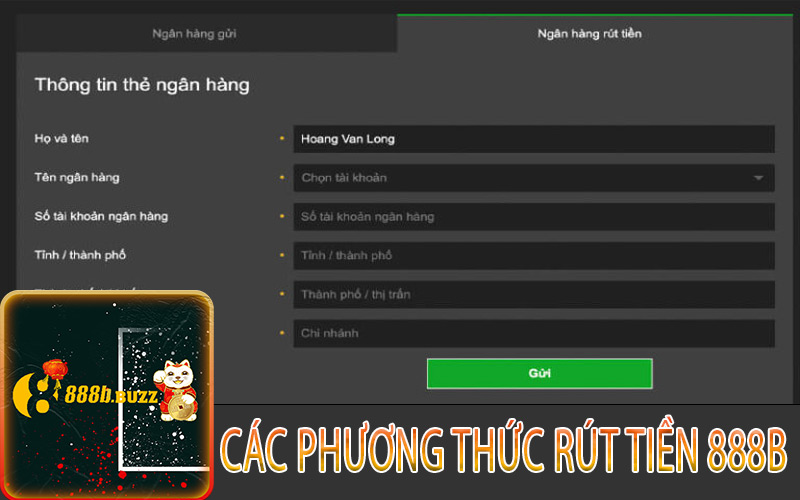 Hướng dẫn chi tiết các bước rút về tài khoản từ 888B